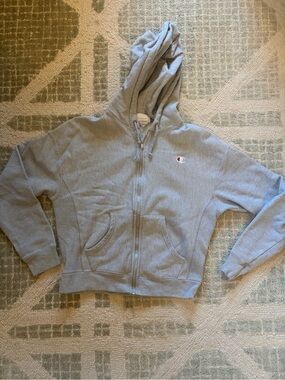 Champion Beige/Tan Reverse Weave Hoodie Tag Detail